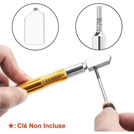 Yakamoz 2 Pack 3-15mm Tungsten Carbide Glass Cutter Metal Handle Cutting Tools Purple, Ceramic, Tile, Microcrystal, Marble, Granite and Blue Gold Stone