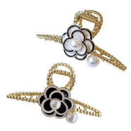 HAMILO Korean Style Hair Claw For Women Hair Clips, Hair Arrangement, Set of 2 Colors