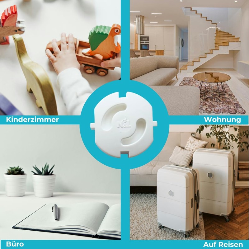 5 x Child Safety Locks for Sockets, Pluggable, Reusable