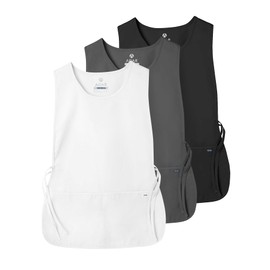 Adar Uniforms Universal Cobbler Apron Multi Color 3 Pack - Unisex Cobbler Apron - 7023M - Black/Pewter/White - R