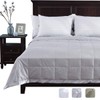 puredown Soft Lightweight Down Blanket with Satin Trim for Bed
