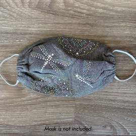 Libelle Mandala Bügelbild Strass und Strass Transfers für T-Shirts von JCS Rhinestones