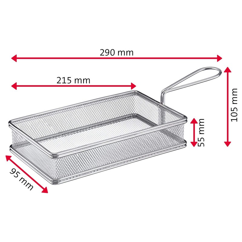 Westmark Serving Basket/Chip Basket, Filling Volume: 21.5 x 9.5 x