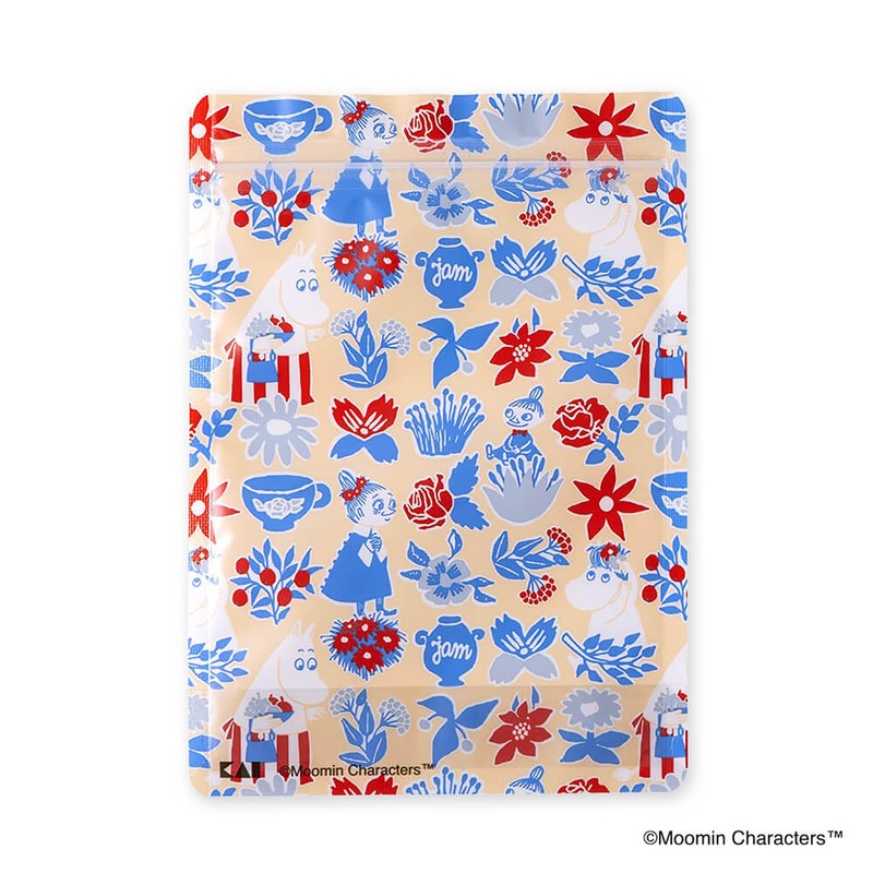 Kai DN0609 Moomin Wrapping Bag, Set of 5, Flower Garden,
