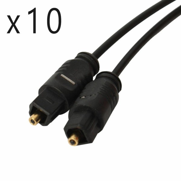 10 Pack Lot - TOSLINK Fiber Optical Optic Digital Audio