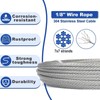 TooTaci 1/8 Stainless Steel Cable, 50ft 1/8 Steel Wire Rope