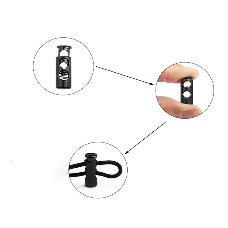 50PCS Cord Locks, Height 2.5cm End Spring Stop Toggle Stoppers