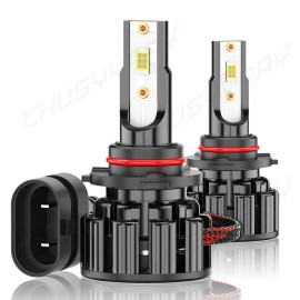 CHUSYYRAY 9012 HIR2 LED Headlight Bulbs Kit High Low Beam Super Bright 6500K White
