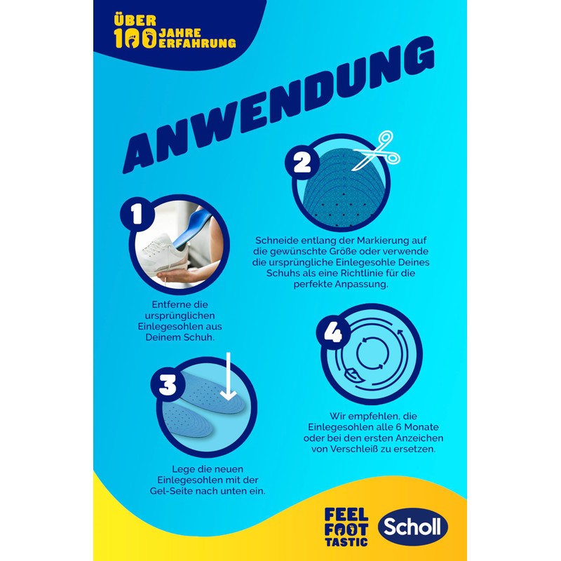 Scholl GelActiv Work Insoles for Men, All Day Comfort at