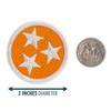 Orange Tennessee Tristar Patch - 2" Diameter Round Embroidered Patch