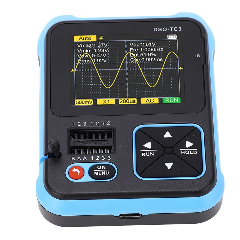 Handheld Portable Digital Oscilloscope Transistor Checker Tester Inductance Capacitance Resistance