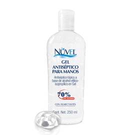 Nuvel Gel Antibacterial para Manos 250 ml | 70% Alcohol con Humectantes | Gel Antibacterial de Uso Diario Secado Rápido y Protección Efectiva