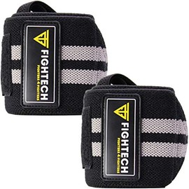 FIGHTECH Wrist Wraps for Weight Lifting 18 inch Professional Grade Wrist Support Braces for Weightlifting, Strength Training | for Men and Women (Black, 18 inch)