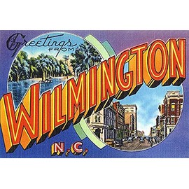 Greetings from Wilmington, North Carolina - 1930's - Vintage Postcard Poster