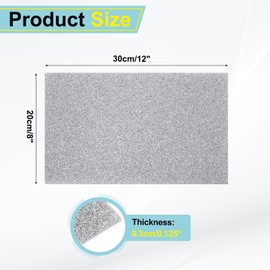 QUARKZMAN 1 x Glitter Acrylic Plates 1/8 Inch Thickness 12 x 8 Inch Shiny PMMA Fluorescent Plastic Plate Extruded Transparent Blanks for DIY Crafts Laser Engraving and Cutting