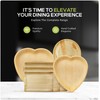 Koala love Palm Leaf Heart Shaped Bowls 6.5'' Bamboo Disposable
