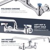 GIMILI Commercial Sink Faucet with 12” Swivel Spout Polish Chrome