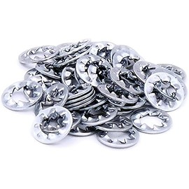 Merriway BH04109 (40 Pcs) Assorted Internal Teeth Shakeproof Lock Washers M5, M6, M8 and M10 Internal Teeth - 10 of each