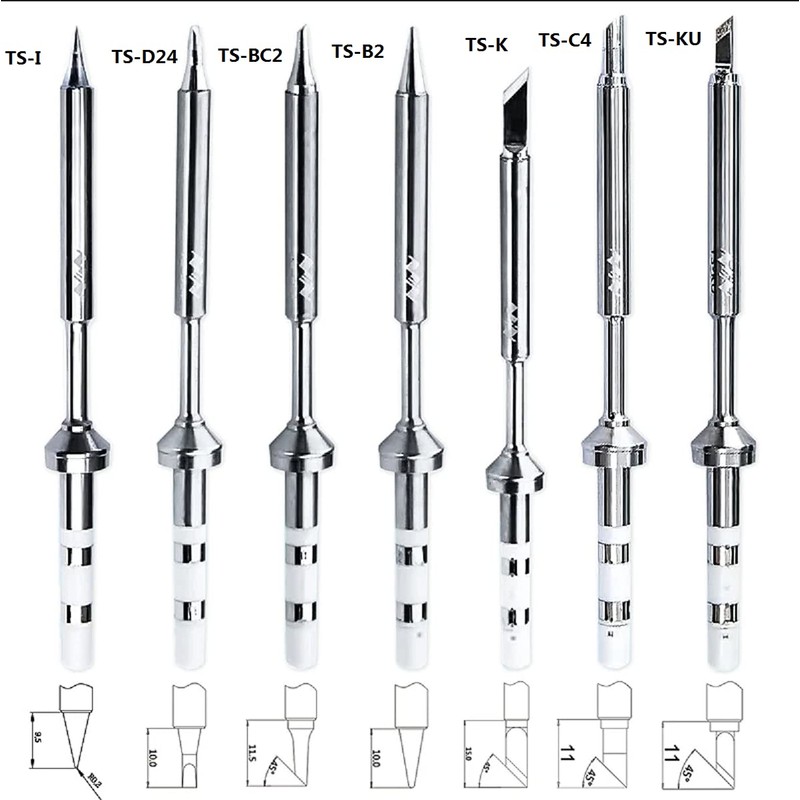 MASUNN Original Replacement Solder Tip For TS100 Digital LCD Soldering