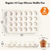 2 Pack Silicone Muffin Pans with Metal Reinforced Frame Regular