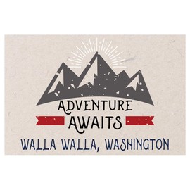 Walla Walla Washington Souvenir 2x3 Inch Fridge Magnet Adventure Awaits Design