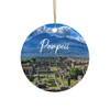 Pompeii Christmas Ornament – Double-Sided Ceramic Tree Decoration Featuring Mount