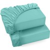 Utopia Bedding Fitted Sheet Single (2 Pack), Spa Blue -