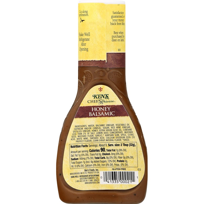 Ken's Steak House Chef's Reserve Honey Balsamic Dressing (9 Fl