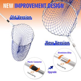 Animal Control Catch Net Pole Tool for Dog Cat Racoon Possum Skunk Goose Bird Chickens Pigeon Poultry and Small Animals (61" Handle with 17.7" Diameter Bow)