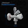 kör4u Combination Angle Valve Chrome, 1/2 Inch with Backflow Preventer,
