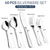 Silverware Set for 8, 40 Piece Heavy Duty Stainless Steel