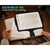 10X Hands-Free Full-Page Magnifying Glass with 50 LED Lights &