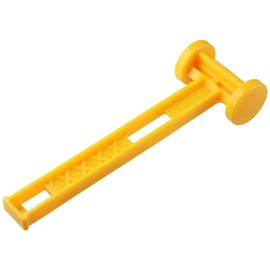 Yellow Camping Hammer, Portable Double-Faced Plastic Tent Stake Peg Mallet Remover for Outdoor Tent Accessory without Damage