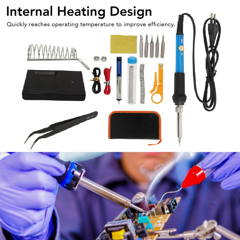 15PCS Set Soldering Iron Set Adjustable Temperature Solder Iron Kit