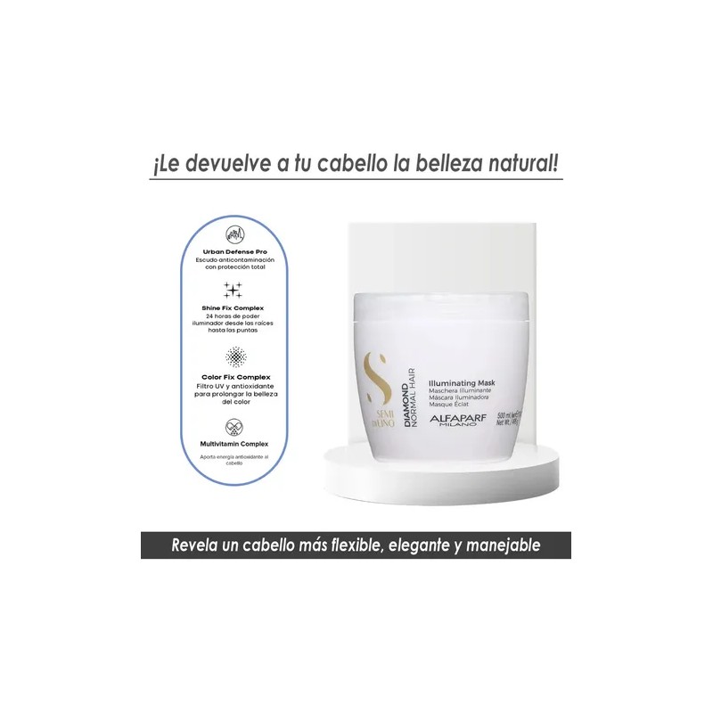Mascarilla Iluminadora Alfaparf Para Cabello Normal 500g