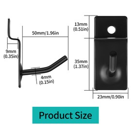 Pack of 20 Perforated Wall Hooks, Perforated Wall Hooks, Slat Wall Hooks, Tool Wall Hooks for Workshop, Perforated Plate, Wall Tool Holder, Garage Hooks, Perforated Wall Accessories, Pegboard Hooks (5