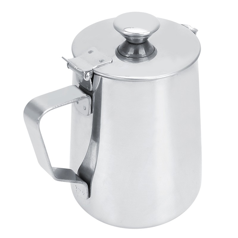 1000ml Stainless Steel Coffee Milk Frothing Cup with Lid for