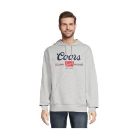 COORS New Coors Beer Banquet Men's Graphic Retro 1873 Grey Hoodie Size Small.