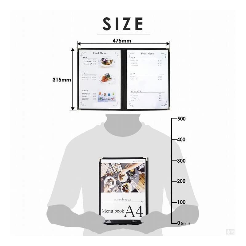 Menu Book, 6 Pages (3 Panels, 6 Sides), A4 Size,