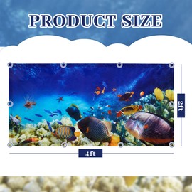 Hortsun 4 Pack Fluorescent Light Covers 4 x 2 Feet Magnetic Light Cover for Drop Ceiling, Fluorescent Ceiling Shade Filters for Office Classroom Home Hospital Decor(Ocean)