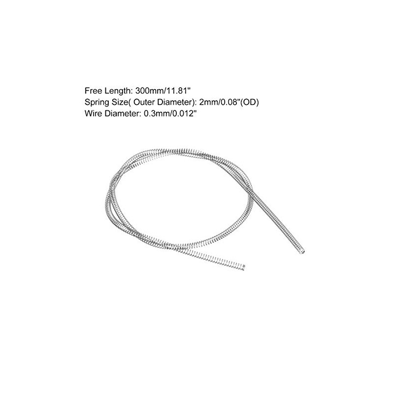 sourcing map Wire Diameter 0.012", OD 0.08", Free Length 11.81"