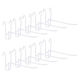 sourcing map 10 Grid Wall Hooks, 6 Inch Grid Wall Panel Display Hooks for Retail Stores, Home Office, Garage Storage, White