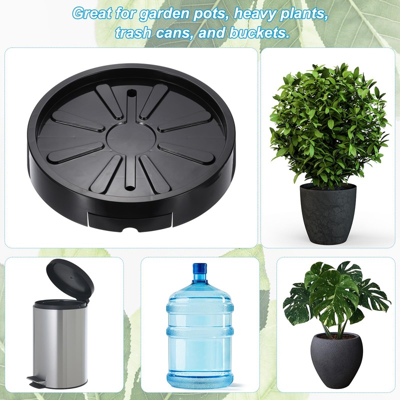 PATIKIL Plant Stand with Hidden Wheels, 13 Inch Heavy Planter