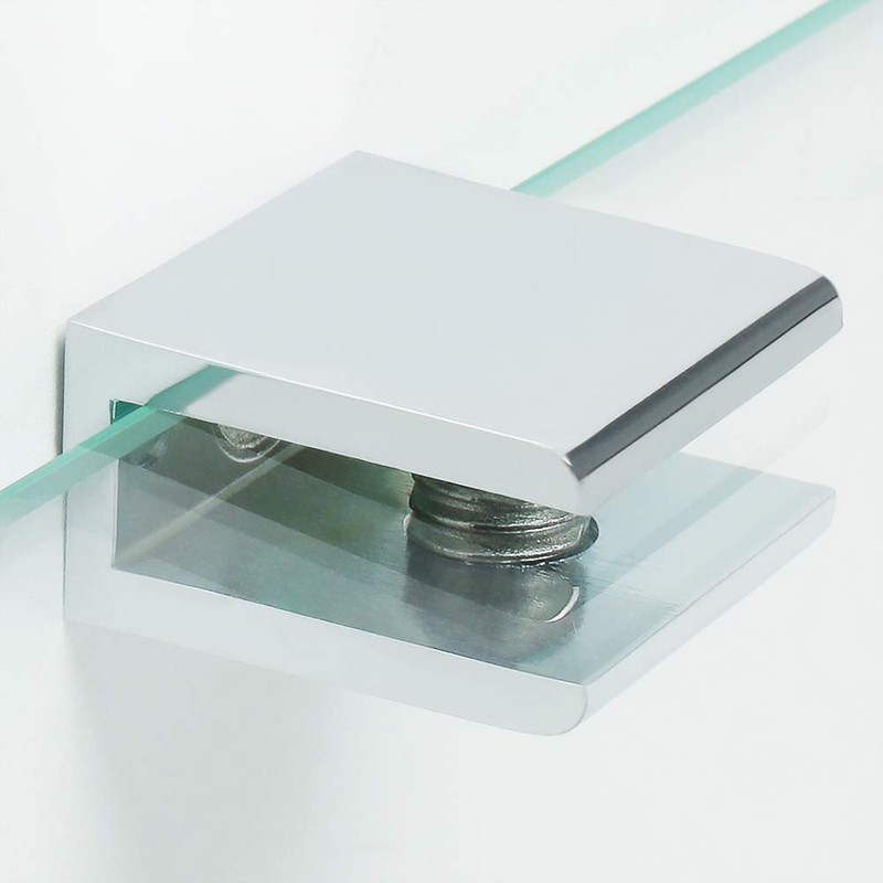 SAYAYO Glass Shelf Brackets Stainless Steel, Adjustable Railing Holder for