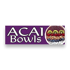 ACAI Bowl Vinyl Banner 8 Feet Wide by 2.5 Feet Tall