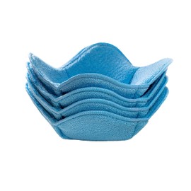 Microwave Bowl Cozy Huggers Set of 4 – Durable and Reliable – for Hot and Cold Bowls, Plates and Dishes Bowl Holder for Microwave – Bowl Cozies Ideal Household Gift by Sheff Store (Blue)