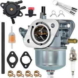 FH430V Carburetor 15003-7061 for Kawasaki FH381V FH541V FS481V Engine Toro Lawn Mower Parts 15003-7047 15004-7057 15003-7107 15003-7054 Carb with Fuel Pump Spark Plug Gasket Carb Tune Up kit