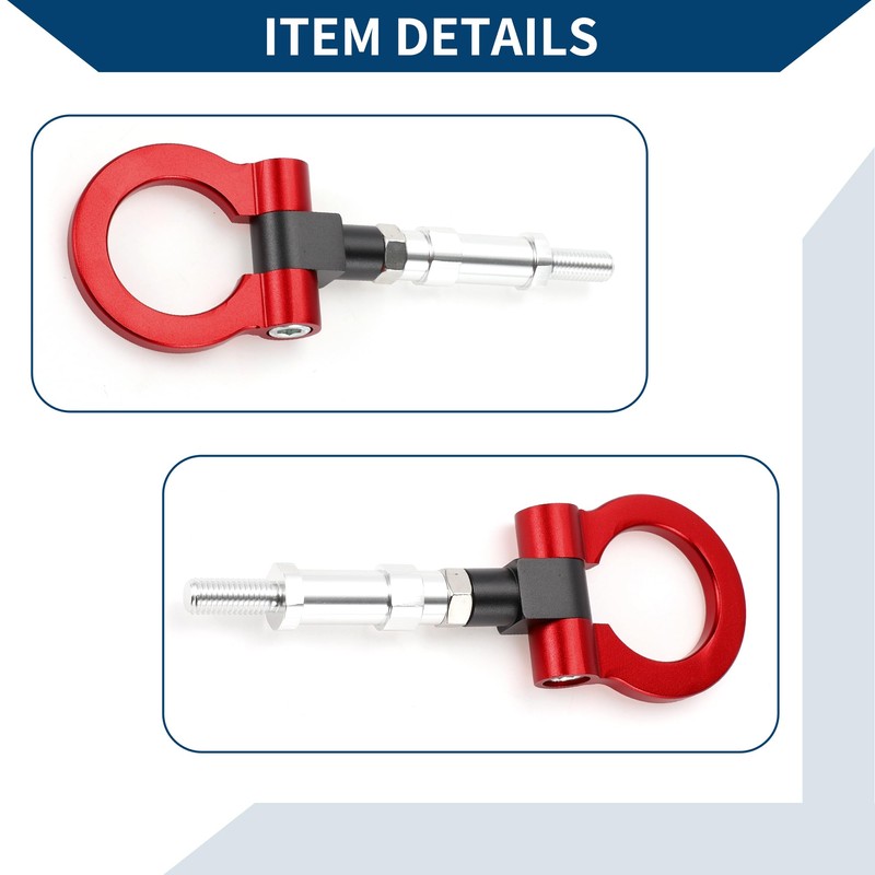 Hihaha Tow Hook/Car Front Bumper Towing Hook/Durable Metal Rotary Tow