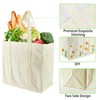 Belinlen 3 Pcs Grocery Bags Canvas 13.3”x13”x8” Reusable Shopping Bags