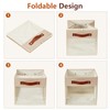 Roobyl Storage Cube Organizer with Clear Window, Linen Collapsible Storage